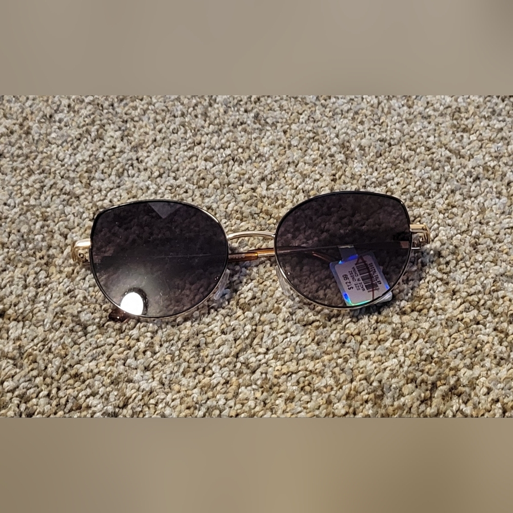 Tilly's Gold Frame Sunglasses with Dark Gray Lenses